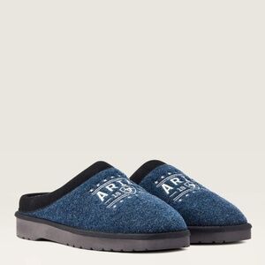 Ariat Men's 93 Liberty Navy Sherpa Slippers, Size 10, NEW with box, Square Toe